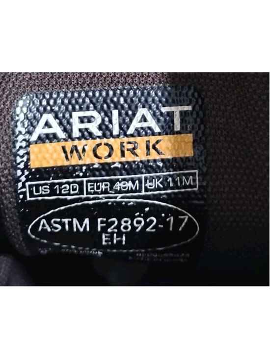 Ariat Work Men Size 12D Leather Cowboy Boots Astm F2892&17 main image 11